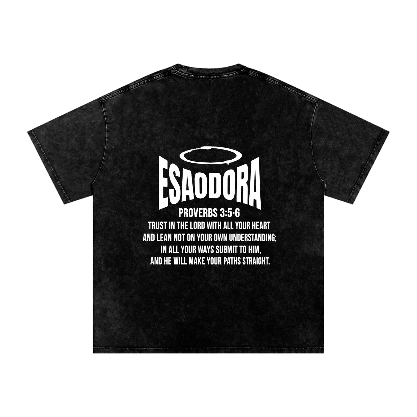 Snow Washed Oversized Cotton Esaodora T-Shirt