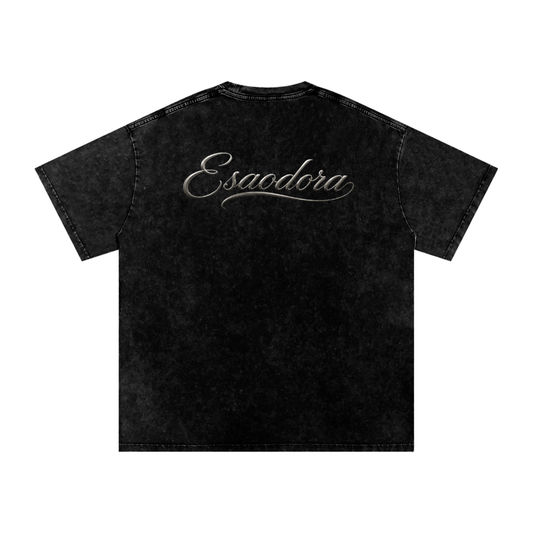 Snow Washed Oversized Cotton Esaodora T-Shirt